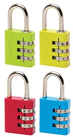 Master Lock zamek szyfrowy aluminium 30 MM  sortowane kolorystycznie, 7630eurdcol
