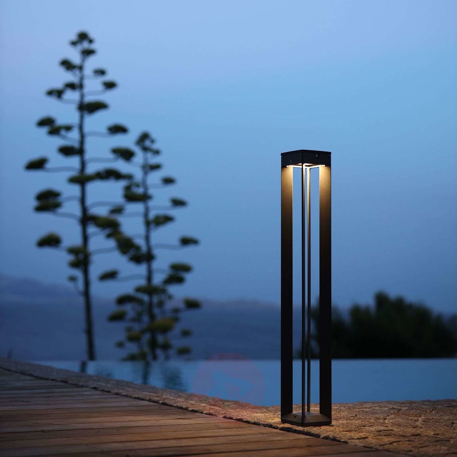 LES JARDINS Lampa solarna LED Borne z czujnikiem wysokość 90cm