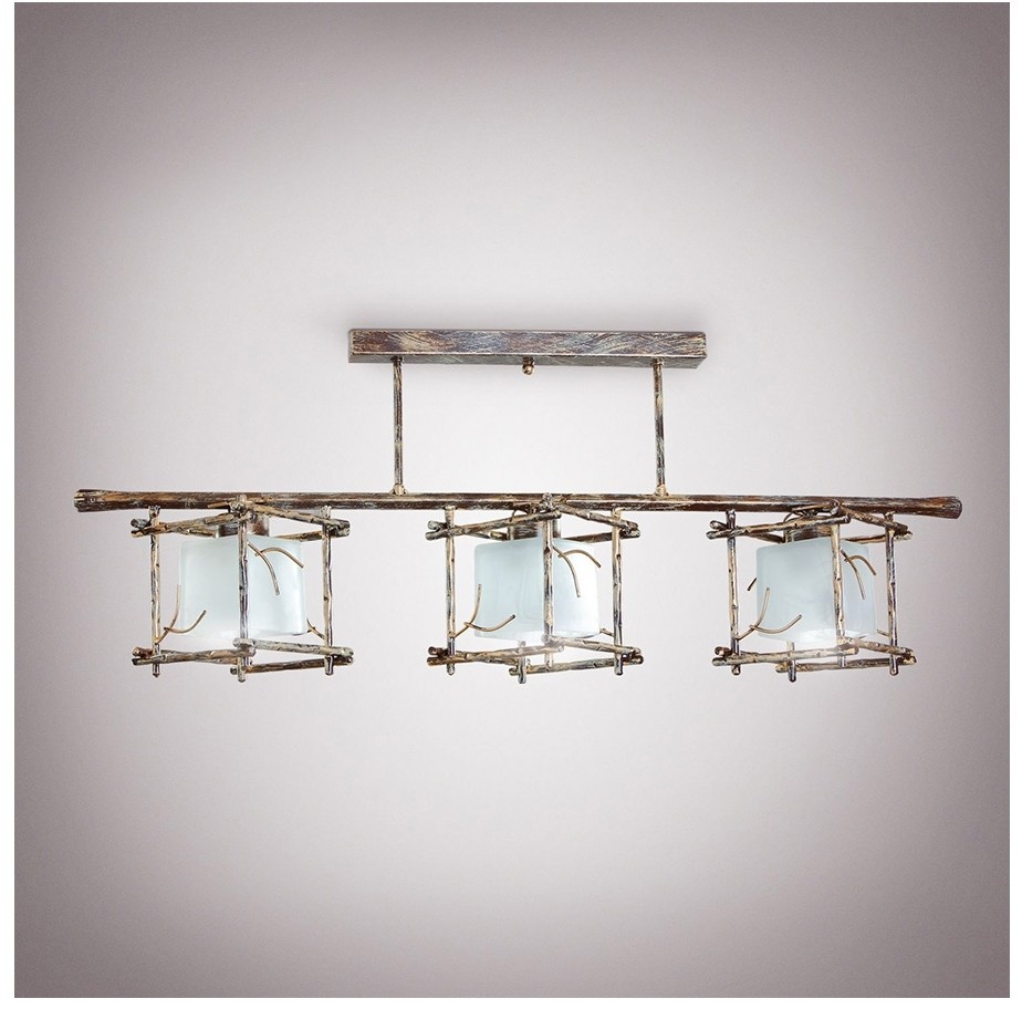 Light4home Żyrandol SAVANNAH KUBO 3xE27/40W/230V jasny