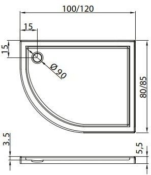 New Trendy Maxima Ultra 100x80x5,5 biały B-0335