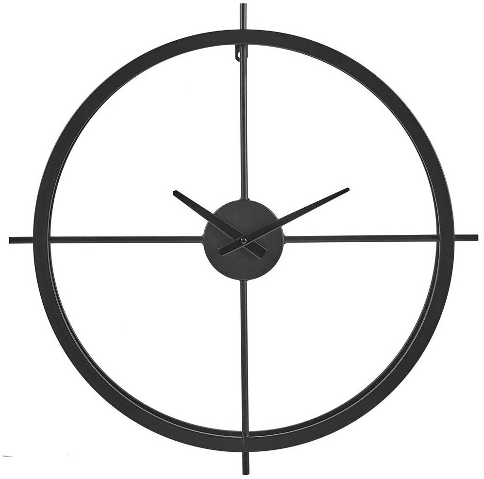 Zegar ścienny metalowy LZE-9 śr. 60 cm czarny Zegar ścienny metalowy LZE-9 śr. 60 cm czarny