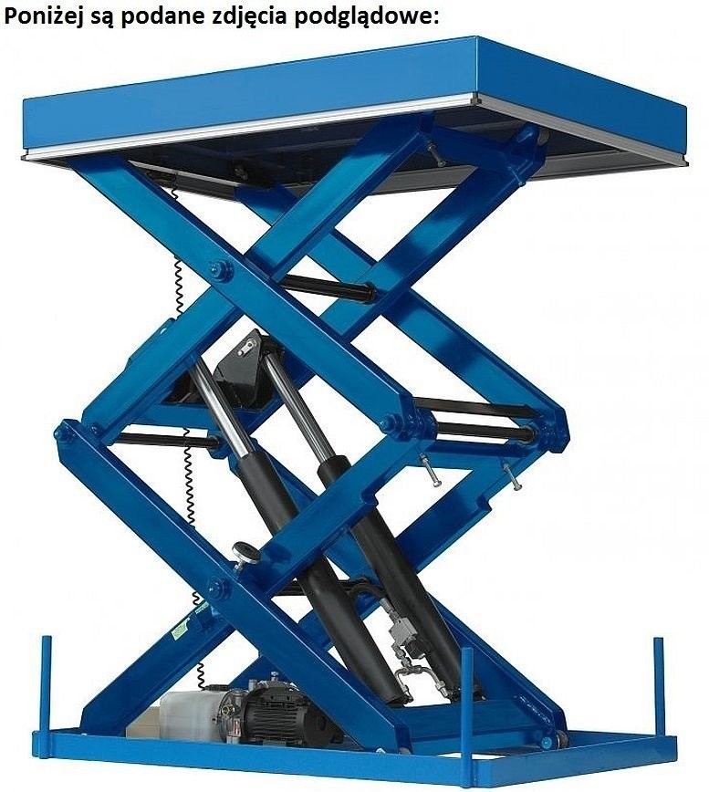 018 Podnośnik podest nożycowy udźwig 1000 kg wymiary platformy 2150x1200 mm wysokość podnoszenia min/max 230-1530 mm moc 1,5kW) 01878956 78956-uniw