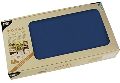 Papstar Obrusy na środek stołu Royal Collection dunkelbl 80x80 cm 20 ST 81893