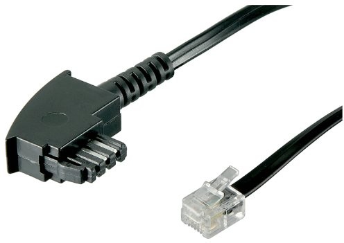Goobay Przewód TAE; Tel TAE-F 1000 Uni black 10 m 68537