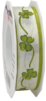 Pattberg Prezent 25 MM 20 m Happiness  pasek do zegarka z drutu, kremowy/zielony 3262520-027
