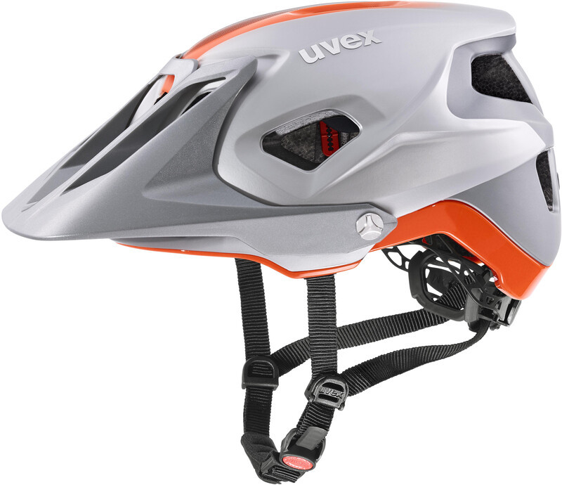 UVEX Quatro Integrale Kask rowerowy, silver/orange matt 52-57cm 2021 Kaski MTB S4109700915