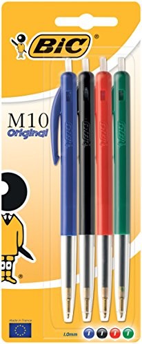 BIC druku ball point Pen M10, 0.4 MM, Blister po 4 sztuki, sortowane 0070330128071