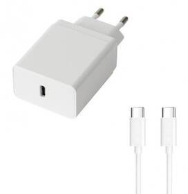 WG Ładowarka sieciowa 1xUSB-C PD 18W + USB-C kabel 8027) Biała