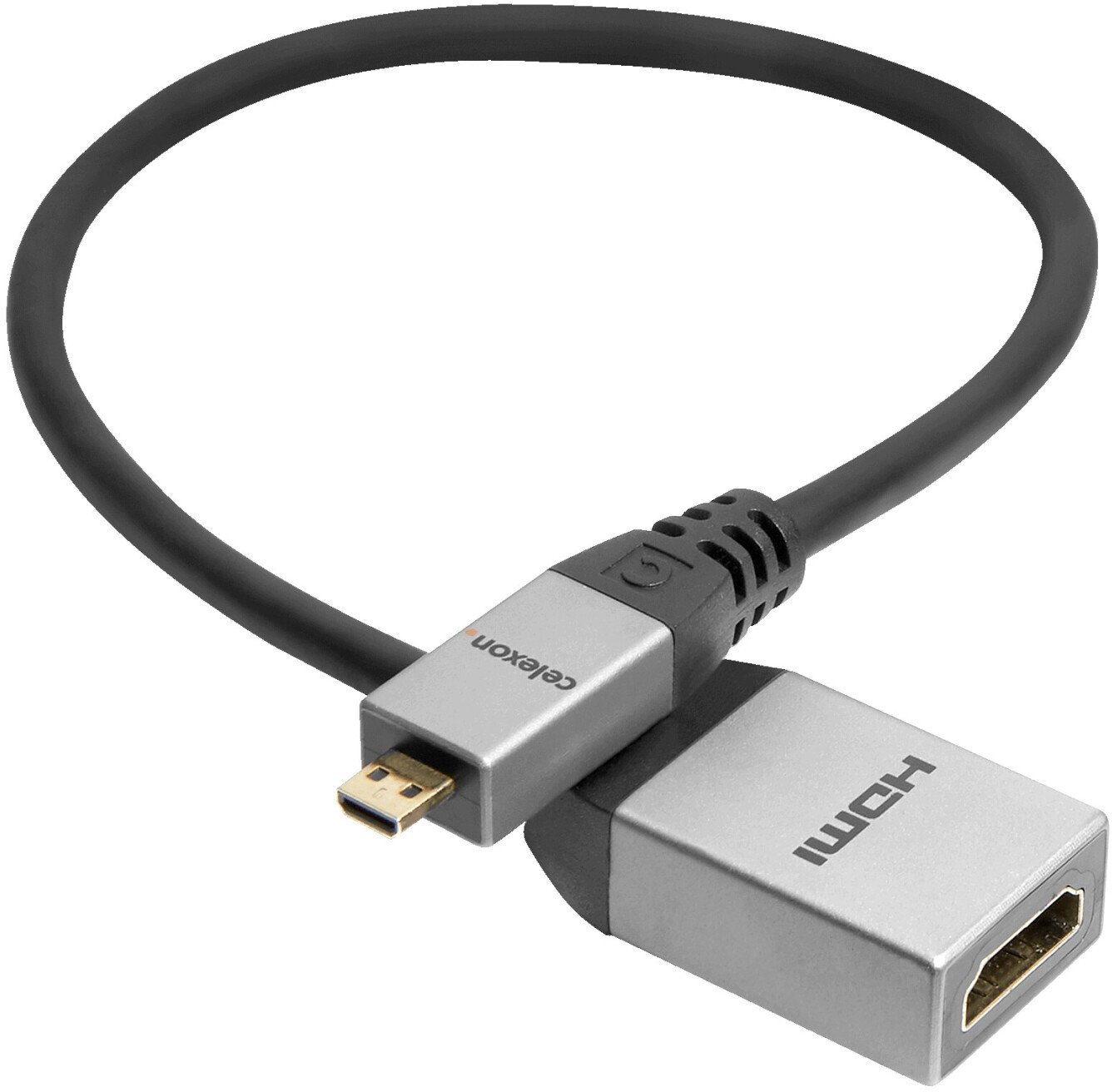 celexon celexon Professional Line adapter wtyczka micro HDMI-D na gniazdo HDMI-A 2.0a/b 4K z kanałem Ethernet 0,25m 1000015542