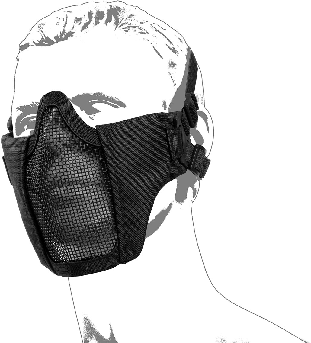ASG Maska ochronna typu Stalker ASG Metal Mesh - black (19079)