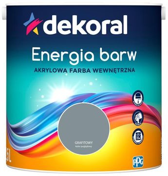 Dekoral Farba wewnętrzna ENERGIA BARW 2,5 l Grafitowy