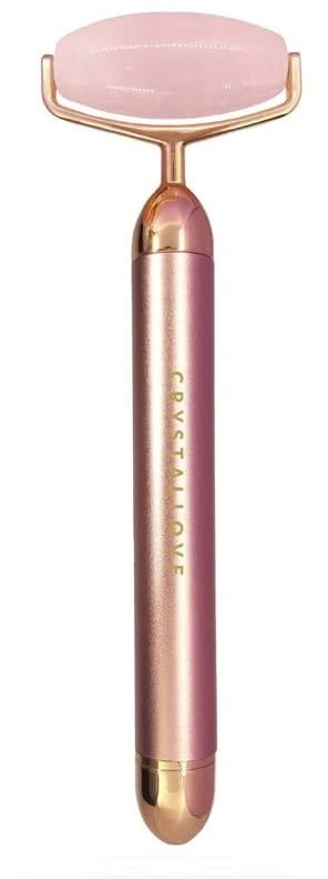 Crystallove Vibrating Roller Masażer pulsacyjny z kwarcu różowego 1 szt