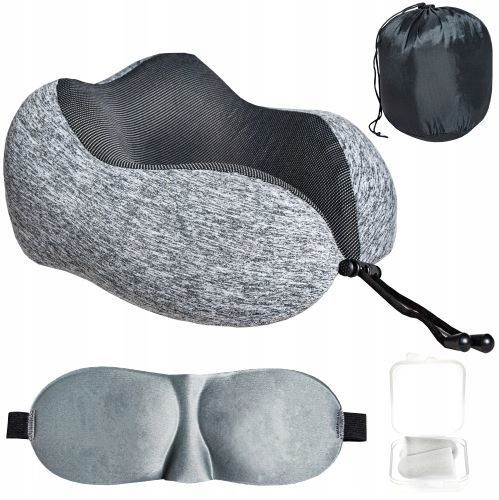 Poduszka Podróżna Memory Rogal 3D + Opaska Stopery