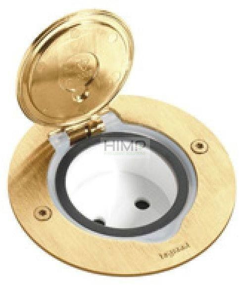 Legrand Okrągłe gniazdo podłogowe pojedyncze z uziemieniem 2P+Z MOSIĄDZ 089711 089711/081988/077111