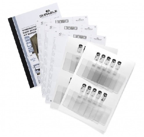 Durable Zestaw identyfikatorów 60x90 z klipem 20 sztuk 8695-00