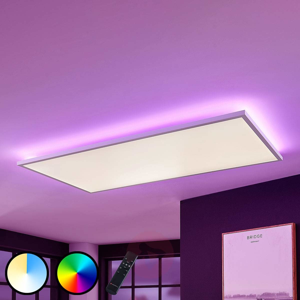 Lampenwelt com Panel LED Brenda CCT z pilotem 59,5 x 119,5 cm