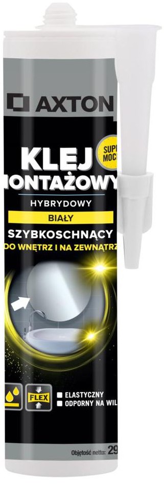 Tytan AXTON montażowy MS POLIMER biały 290 ml AXTON