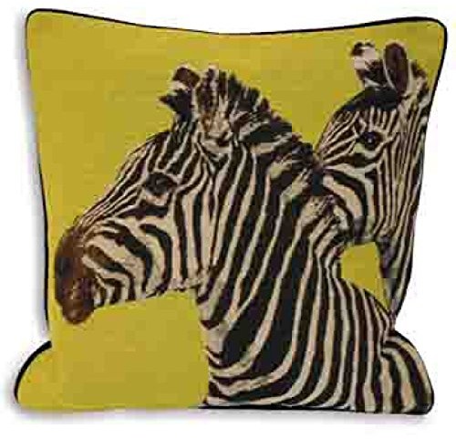 Paoletti Twin Zebra Lime Cushion, Limette, 45x45cm TWINZEB/CC2/LIM