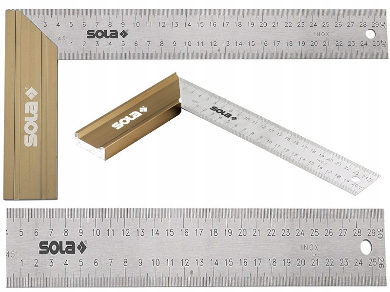 SOLA Srb 350 Kątownik Stolarski Inox 350x170mm