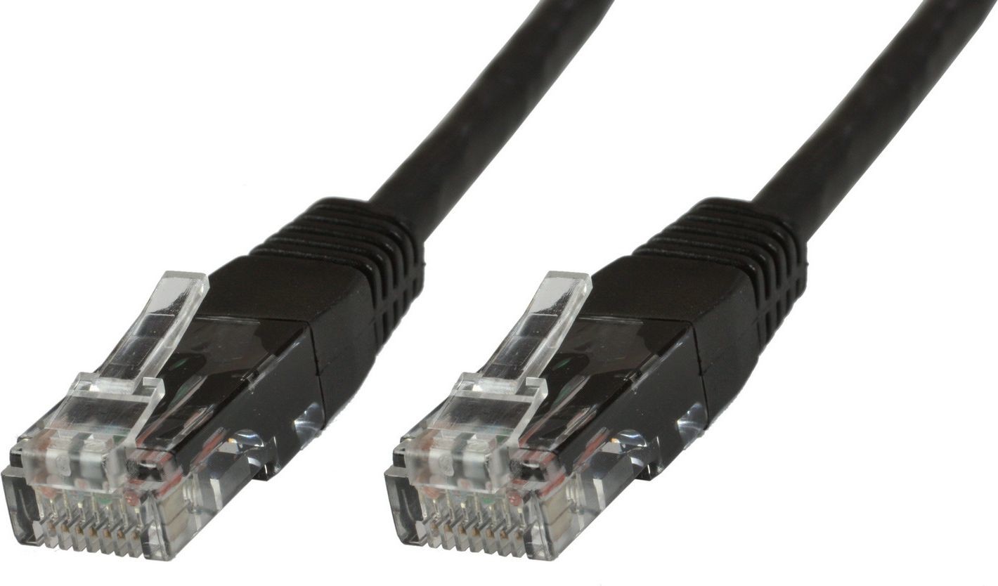 Фото - Дрiт i кабель Microconnect U/UTP CAT5e 1m Black 10 Pack 