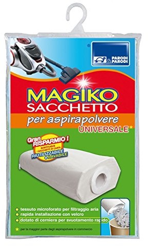 Parodi&Parodi Parodi & Parodi Magiko worek do odkurzacza uniwersalny i wielokrotnego użytku, polipropylen, biały, 13 x 24 x 1 cm 359