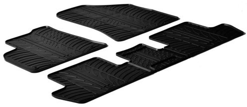 Rubber Car Mats Gumowa mata Peugeot 3008/5008 Plus zaciski montażowe (T profilu, 5-częściowy zestaw Rubber ponieważ Mats