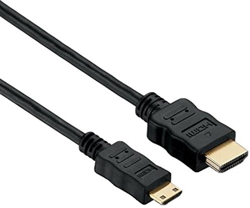 HDSupply hdsupply X-HC050  050E kabel High Speed Mini HDMI z Ethernetem, a wtyczka HDMI (19-stykowe) na wtyk HDMI-C (19-stykowe), 2-żyłowy ekranowany, pozłacane styki, 5,0 m, czarny X-HC050-050E