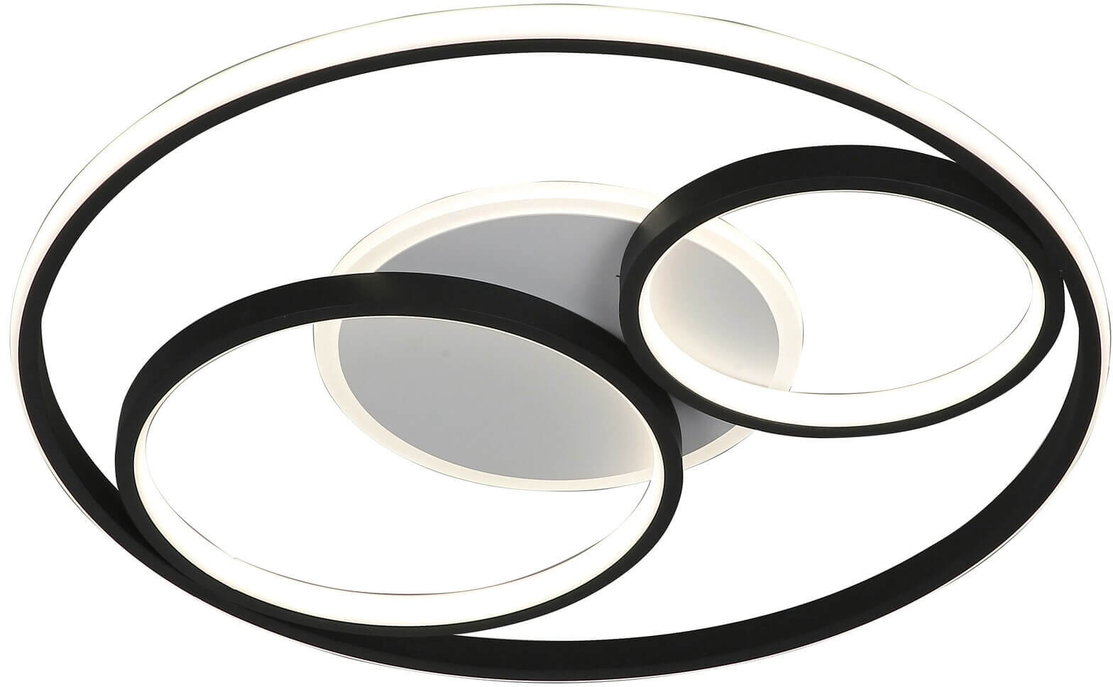Rabalux Plafon LAMPA sufitowa AQUILA 3335 metalowa OPRAWA pierścienie LED 50W 3000K 6000K rings białe czarne 3335