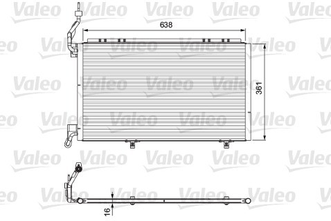 VALEO Skraplacz, klimatyzacja 814076