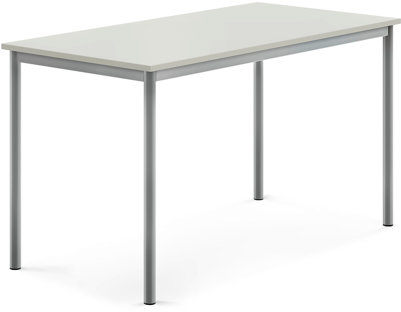 AJ Produkty Biurko SONITUS, 1400x700x760 mm, szary laminat, szary aluminium