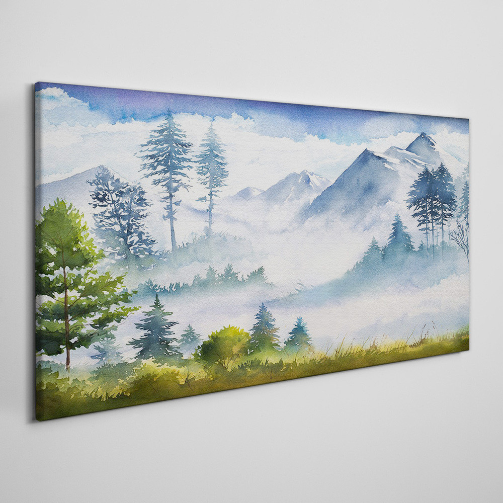 PL Coloray Obraz Canvas krajobraz góry drzewa 120x60cm