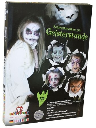 Eulenspiegel Profi-Schminkfarben GmbH Sowa lustro 212066  preparaty do asken zur Geisterstunde, pędzel do makijażu paleta 