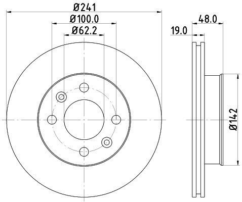 HELLA PAGID Tarcza hamulcowa PAGID 8DD355111-431