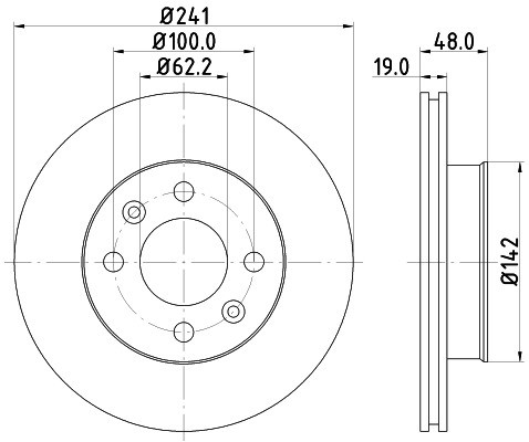 HELLA PAGID Tarcza hamulcowa PAGID 8DD355111-431