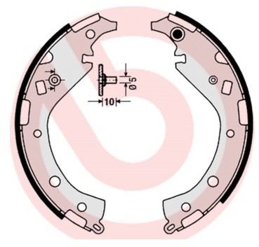 BREMBO Zestaw szczęk hamulcowych S 83 549