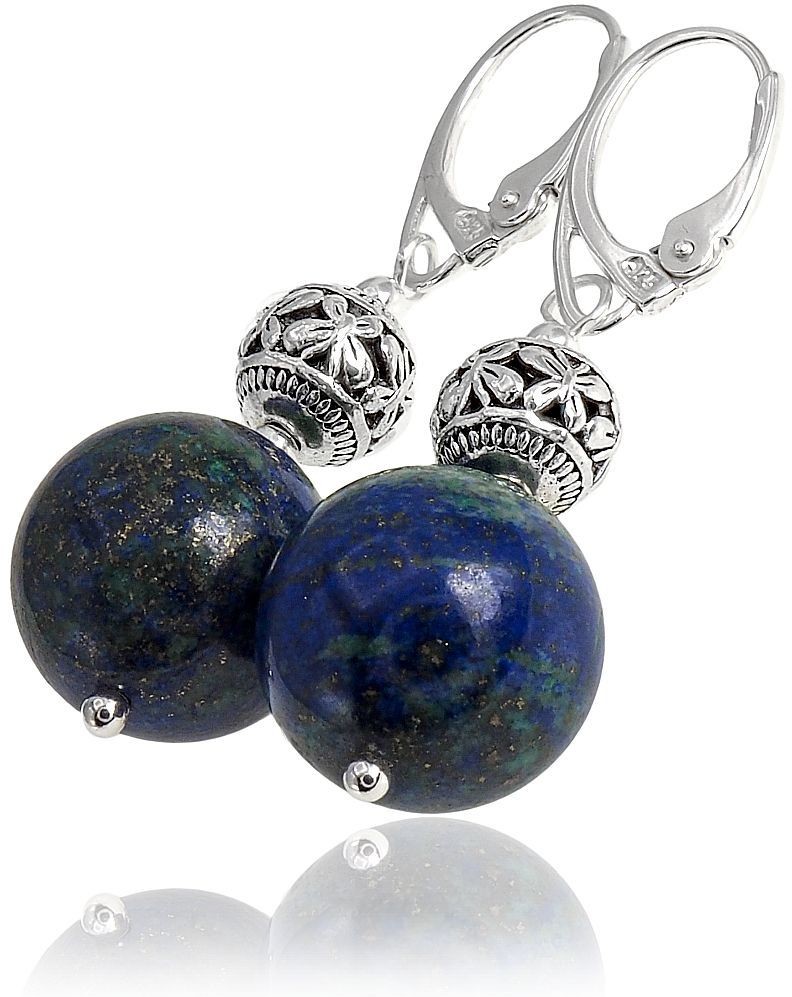 Arande Chryzokola Piękne Kolczyki Srebro 702089