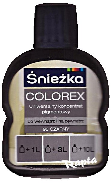 Śnieżka Colorex Pigment 100ml czarny 90 barwnik do