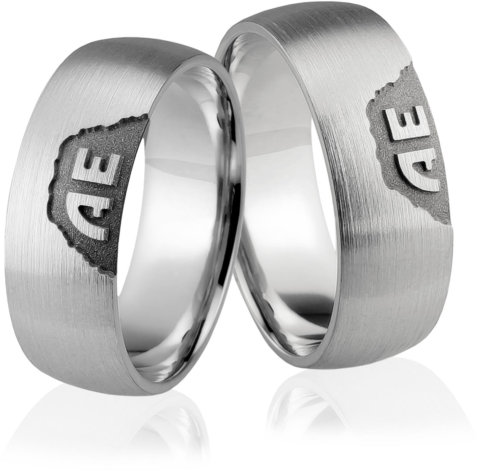 Eminence Obrączki srebrne z inicjałami - wzór Ag-282 Ag-282