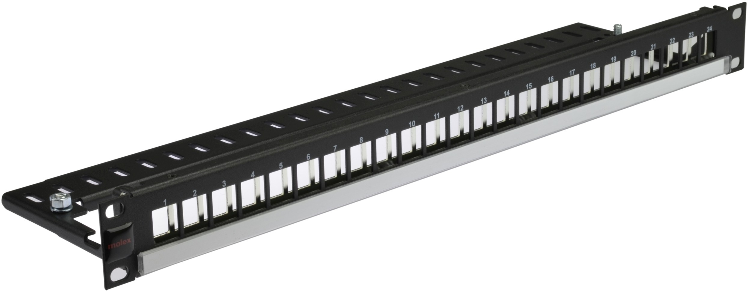 Molex Patchpanel pusty Rack 19'' 24p keystone