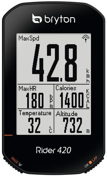 Bryton Bryton Rider 420 T Bike Computer with Speed Sensor/Candence Sensor/Heart Rate Monitor, black  2020 Zegarki GPS 13300511