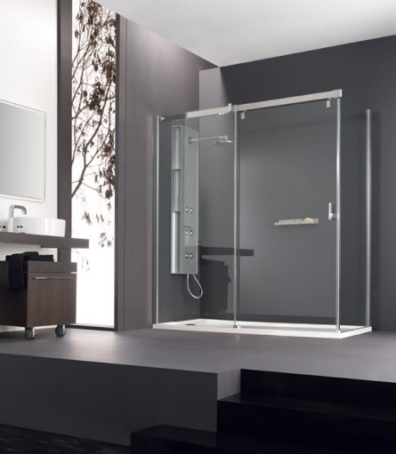 Huppe Vista Pure K lewe 120x80x200 chrom/chrom Szkło Karo VT0441C91311 VT0441C91311