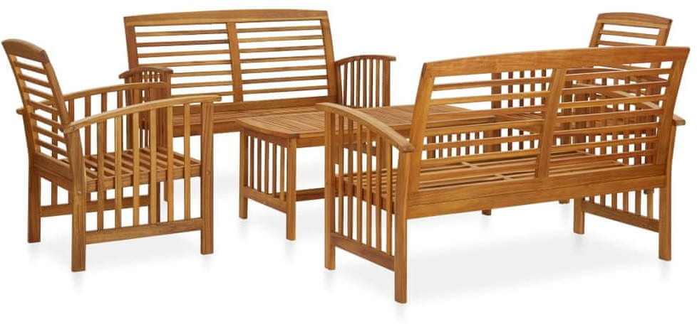 shumee shumee 5 cz zestaw wypoczynkowy do ogrodu lite drewno akacjowe