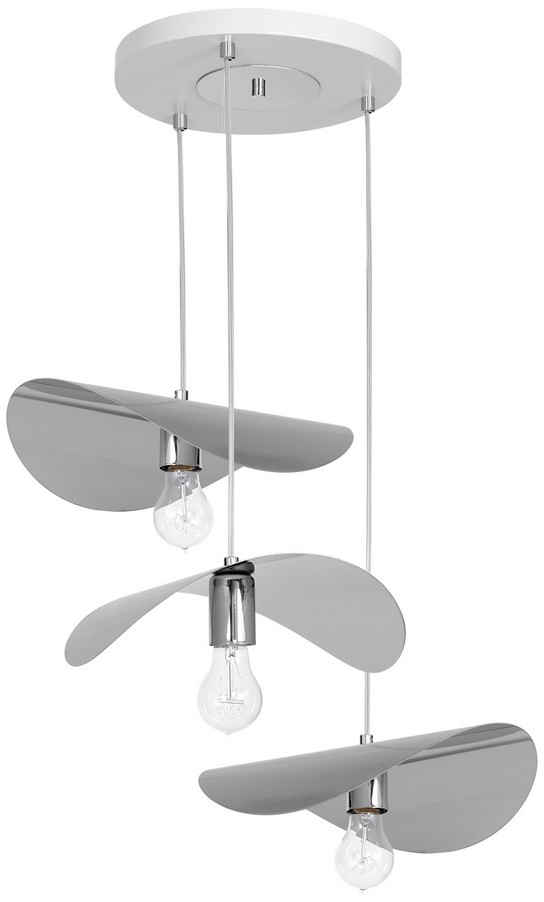 Luminex Żyrandol STRUNA 3xE27/60W/230V nikiel (8078)