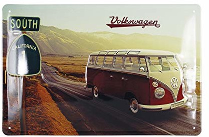 VW Collection by BRISA blaszana tabliczka z VW Bulli T1 motyw retro, 20x30 cm BB5004