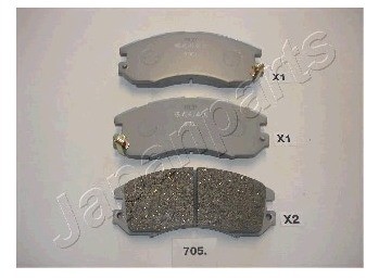 JAPANPARTS Zestaw klocków hamulcowych, hamulce tarczowe PA-705AF
