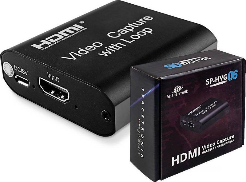 Spacetronik Adapter AV Grabber Nagrywarka HDMI SP-HVG06 do PC uniwersalny 8679-uniw