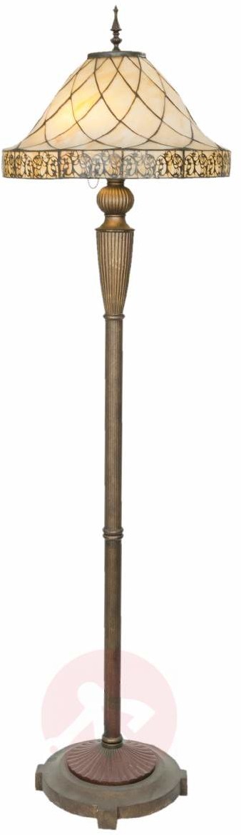 Clayre & Eef Lampa stojąca Diamond z kloszem Tiffany