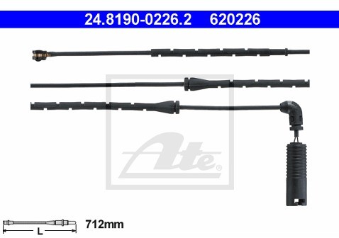 ATE Styk ostrzegwaczy, zużycie okładzin hamulcowych 24.8190-0226.2