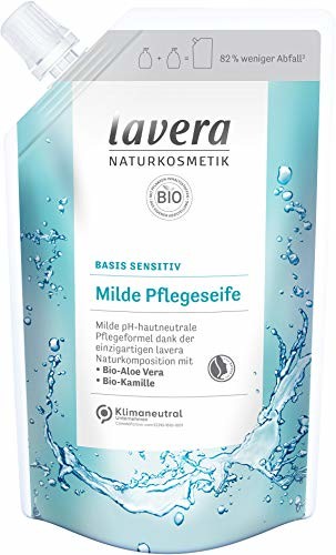 lavera Lavera woreczek uzupełniający do delikatnego mydła pielęgnacyjnego  ekologiczny aloes i rumianek  łagodne czyszczenie  nadaje się również do skóry wrażliwej i suchej  wegański  neutralny pH skóry  6 x