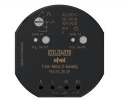 Jung JUNG radiowy FM AS 26 Up 2-kanałowy system magistrali, Up ENet Aktor przełączający 4011377086869 FM AS 26 UP
